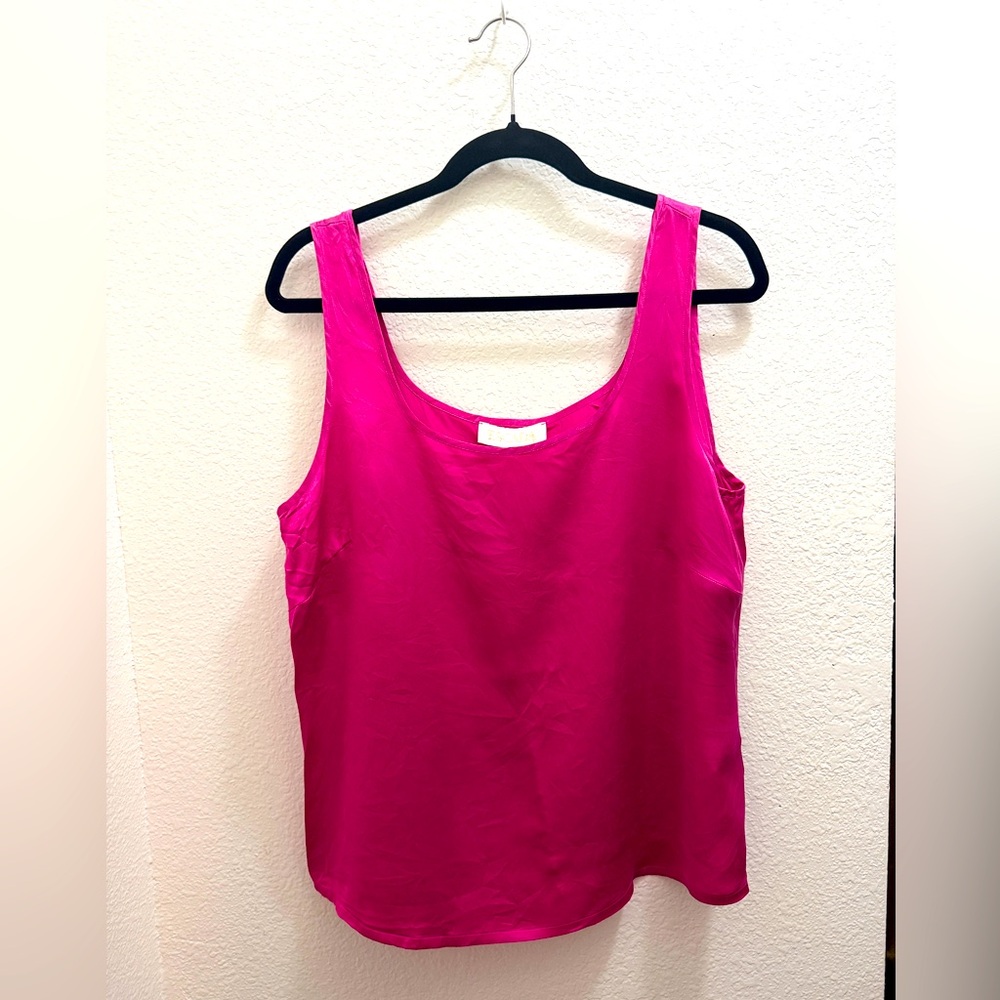 Escada Fuchsia Silk Tank Top Size 44